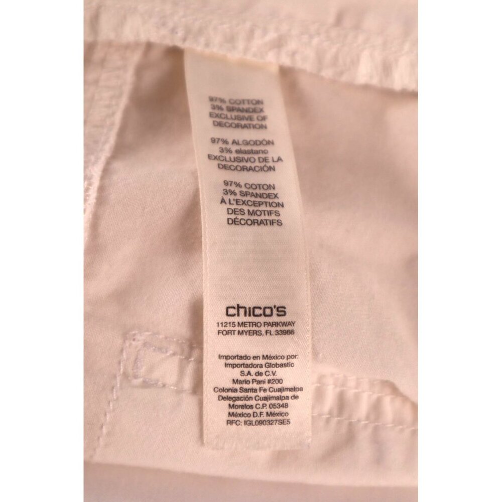 Chico's White Bermuda Shorts Mid-rise Waistband Casual Size 1 - Picture 9 of 12